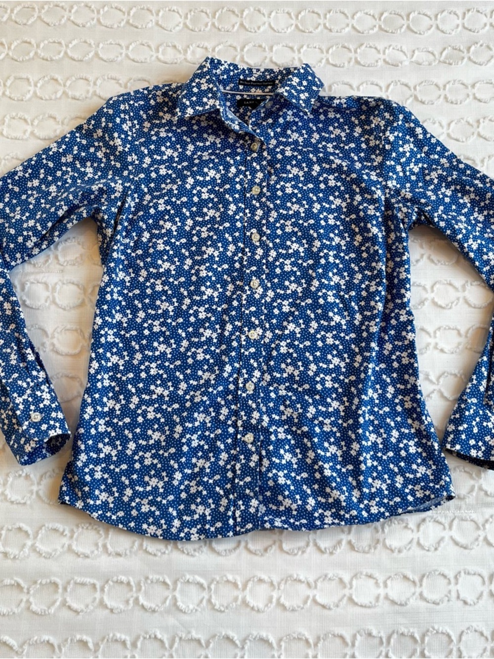 Land’s End Women’s Button Down No Iron Pinpoint Oxford Size 4